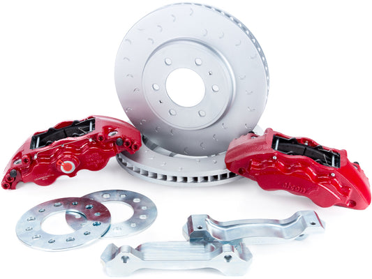 Alcon 09-20 F-150/Raptor Gen1-2 347x36mm Rotors 6-Piston Red Front Brake Kit Requires alcAC011507NAN