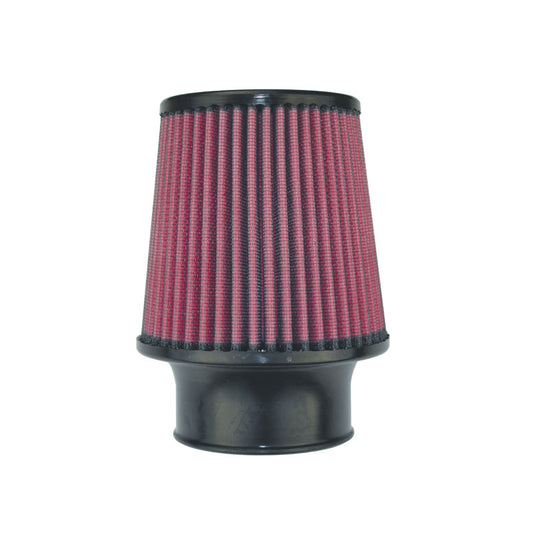 Injen High Performance Air Filter - 3.00 Black Filter 6 Base / 5 Tall / 4 Top - 45 Pleat